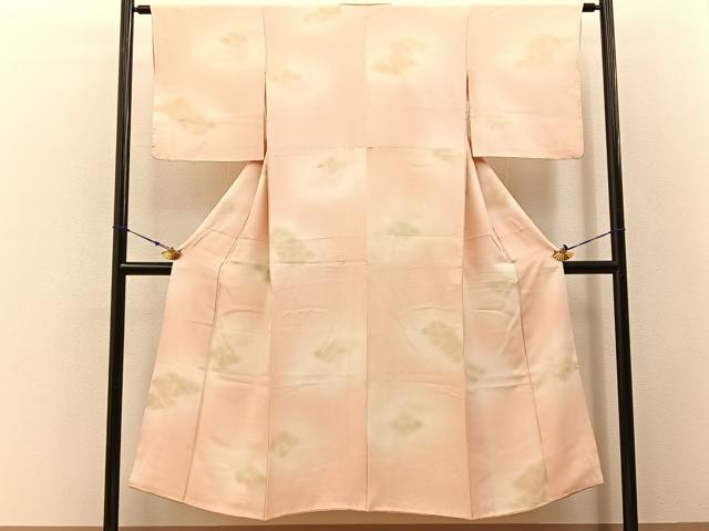 平和屋着物■上質な小紋 菱地紋 暈し染め 正絹 逸品 BAAW9156hj