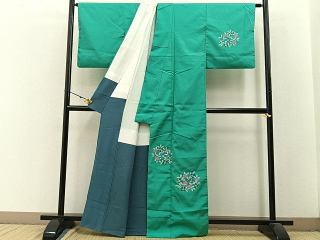 平和屋着物■訪問着 草花文 正絹 逸品 BAAW9159hj