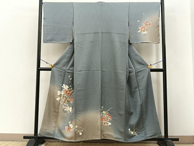 平和屋着物■訪問着 飾花文 暈し染め 正絹 逸品 BAAW9164hj