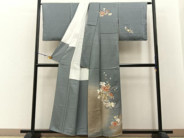 平和屋着物■訪問着 飾花文 暈し染め 正絹 逸品 BAAW9164hj