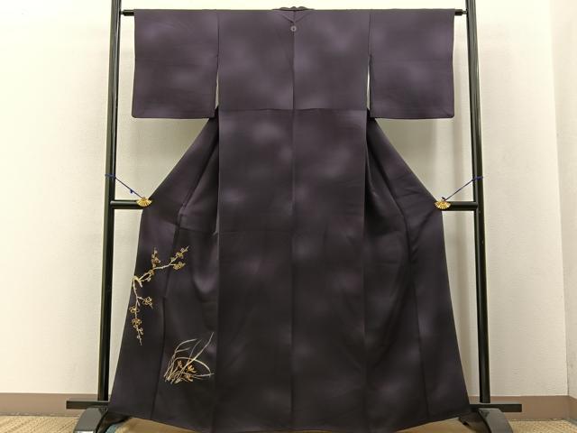 平和屋着物■訪問着 手描き 枝花文 暈し染め 金彩 正絹 逸品 BAAW9166hj