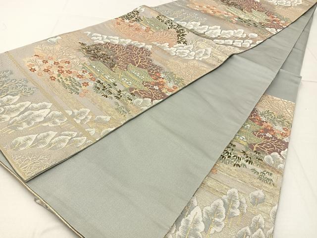 平和屋着物◎六通柄袋帯 唐織 京百景 洛東 金銀糸 正絹 逸品 BAAW9205hj
