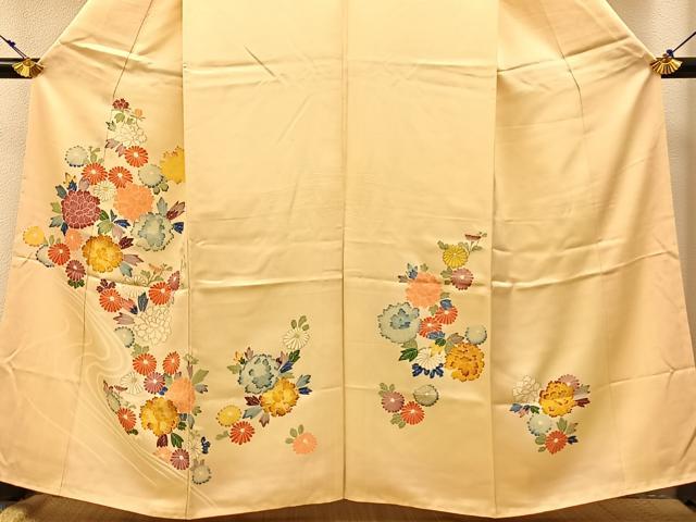 平和屋着物■訪問着 流水花文 金彩 正絹 逸品 BAAW9231hj