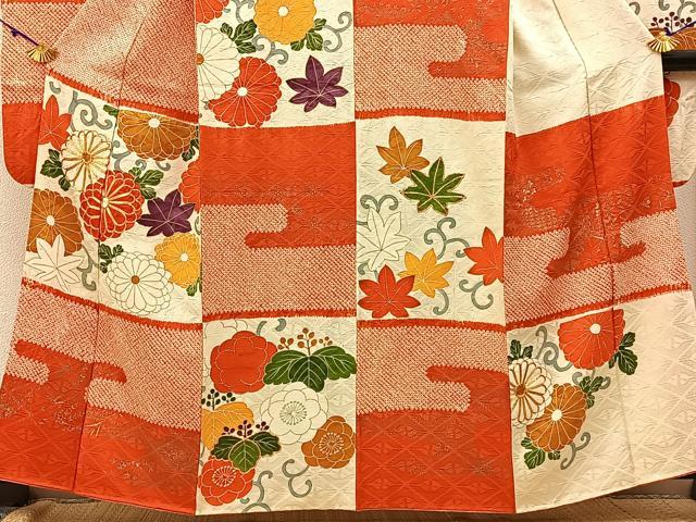 平和屋着物■豪華振袖 駒刺繍 絞り エ霞花唐草文 金彩 正絹 逸品 BAAW9252hj