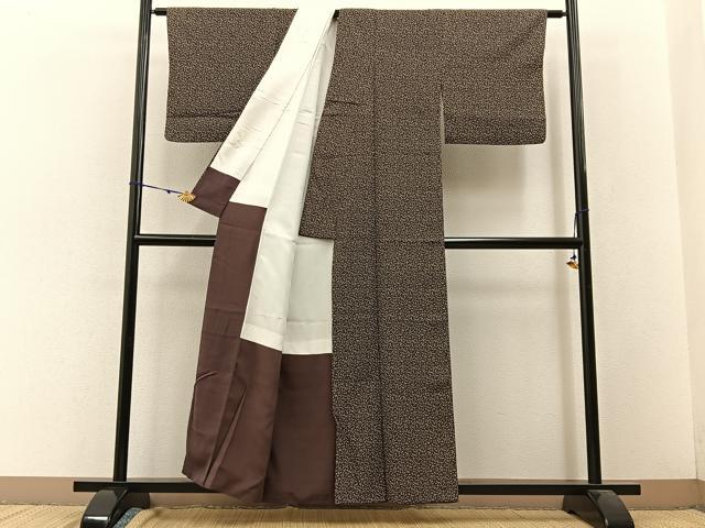 平和屋着物■江戸小紋 貝合わせ小紋柄 正絹 逸品 BAAW9255hj