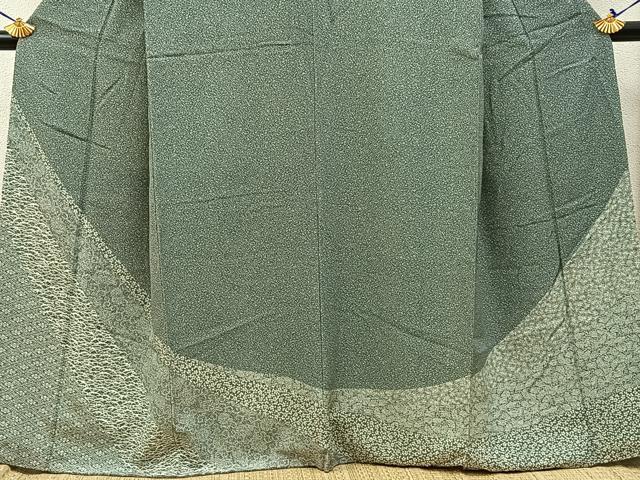 平和屋着物■訪問着 草花文 たたき染め 正絹 逸品 BAAW9277hj