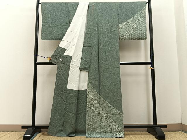 平和屋着物■訪問着 草花文 たたき染め 正絹 逸品 BAAW9277hj