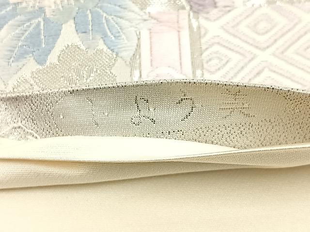平和屋着物◎六通柄袋帯 唐織 鳳凰花文 九百錦 プラチナ箔 しよう美 正絹 逸品 BAAW9346hj