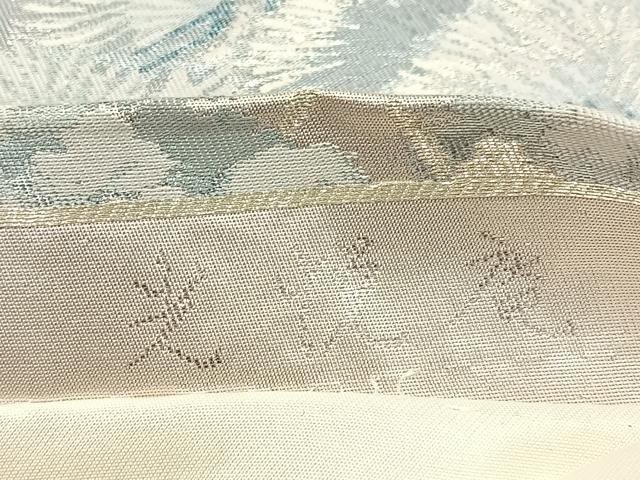 平和屋着物◎六通柄袋帯 光悦庵 銀糸 正絹 逸品 BAAW9347hj