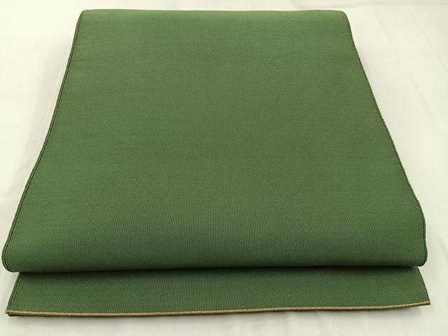 平和屋着物●爪掻き本綴れ 全通柄袋帯 松葉色 正絹 逸品 BAAW9429hj