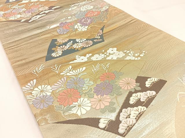 平和屋着物◎六通柄袋帯 唐織 嵯峨野春秋 金銀糸 正絹 逸品 BAAW9450hj