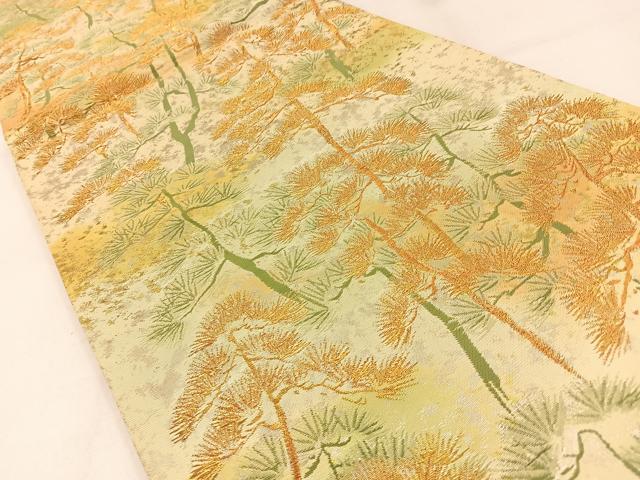 平和屋着物◎六通柄袋帯 松 金銀糸 正絹 逸品 BAAW9513hj