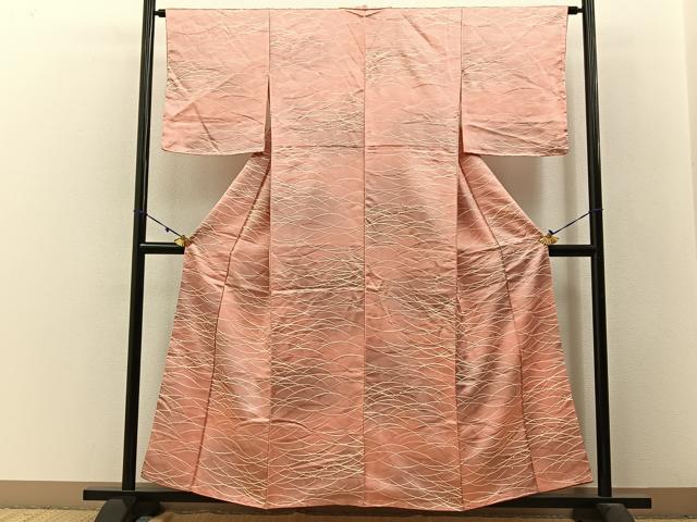 平和屋着物■上質な小紋 露芝文 暈し染め 正絹 逸品 未使用 BAAW9548hj