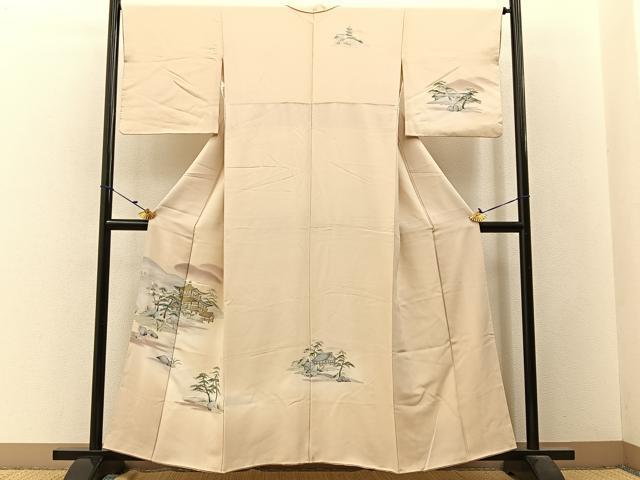 平和屋着物■訪問着 金閣寺 暈し染め 正絹 逸品 BAAW9551hj