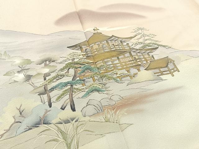 平和屋着物■訪問着 金閣寺 暈し染め 正絹 逸品 BAAW9551hj