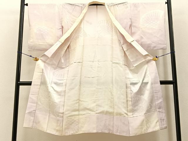 平和屋着物■長襦袢 無双仕立て 檜扇地紋 暈し染め やまと誂製 正絹 逸品 BAAW9562hj