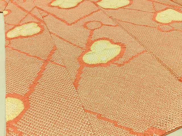 平和屋着物■上質な小紋 総絞り 梅 正絹 逸品 BAAW9574hj
