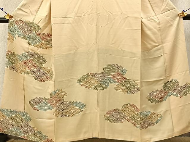 平和屋着物■訪問着 雲取花菱文 正絹 逸品 BAAW9586hj