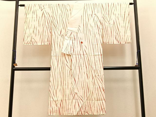 平和屋着物□長襦袢 袷 杢目絞り 正絹 逸品 BAAW9616hj