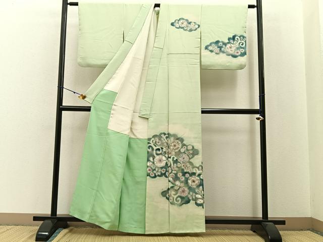 平和屋着物■訪問着 辻が花 手描き 絞り 金銀彩 正絹 逸品 BAAW9617hj