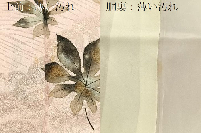 平和屋着物■訪問着 手描き 立波舞葉文 暈し染め 金彩 正絹 逸品 BAAW9629hj