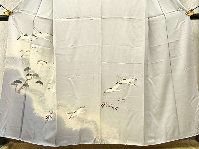 平和屋着物■訪問着 浜松飛鶴文 暈し染め 正絹 逸品 BAAW9640hj