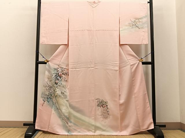 平和屋着物■訪問着 飾花文 暈し染め 金銀彩 正絹 逸品 BAAW9657hj