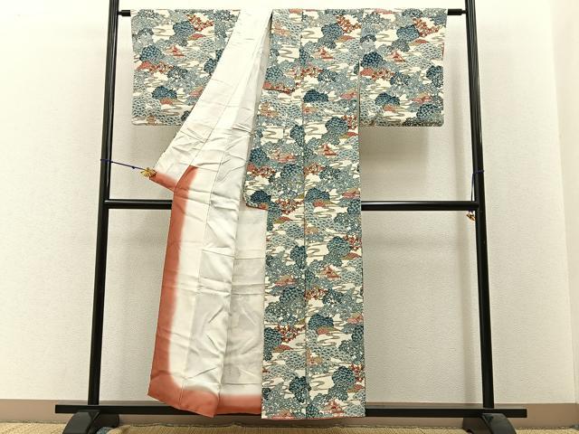 平和屋着物■上質な小紋 型染め 御所解文 正絹 逸品 未使用 BAAW9659hj
