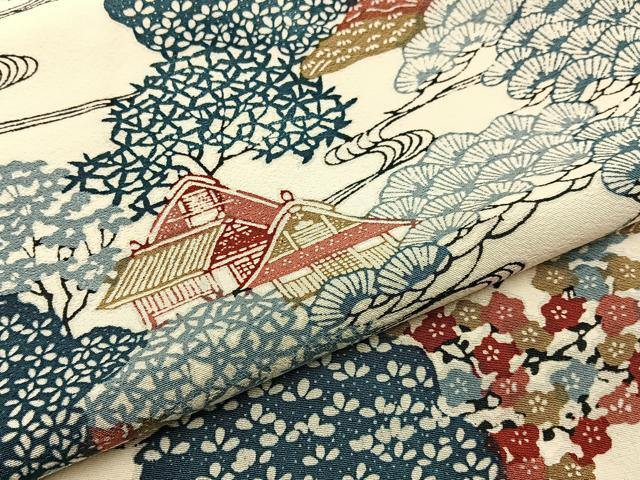 平和屋着物■上質な小紋 型染め 御所解文 正絹 逸品 未使用 BAAW9659hj