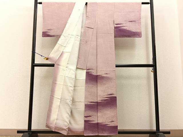 平和屋着物■訪問着 霞文 暈し染め 鬼しぼ縮緬 正絹 逸品 BAAW9678hj