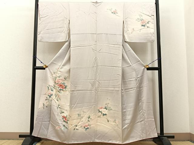 平和屋着物■訪問着 友禅 枝花文 暈し染め 正絹 逸品 BAAW9687hj