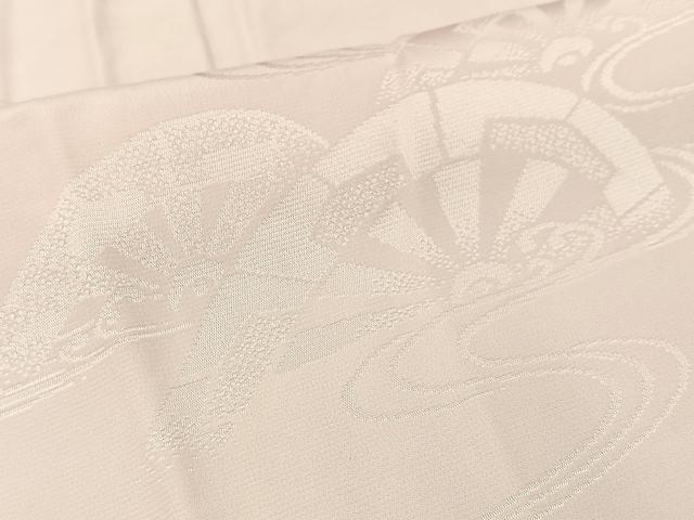 平和屋着物■長襦袢 袷 片輪車地紋 灰桜色 正絹 逸品 BAAW9690hj