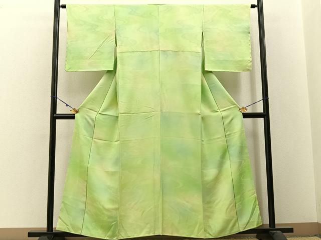 平和屋着物■上質な小紋 霞文 暈し染め 正絹 逸品 BAAW9708hj