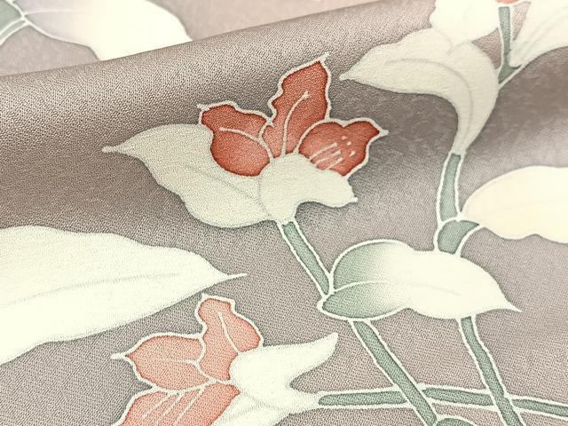 平和屋着物■訪問着 草花文 暈し染め 正絹 逸品 BAAW9711hj