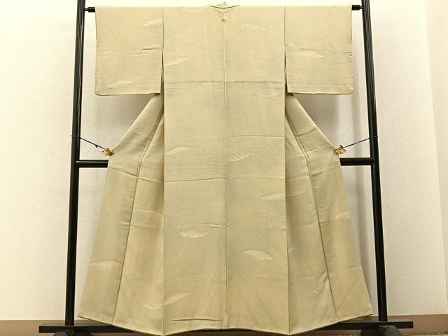 平和屋着物■上質な小紋 地紋起こし 流水文 暈し染め 正絹 逸品 BAAW9732hj