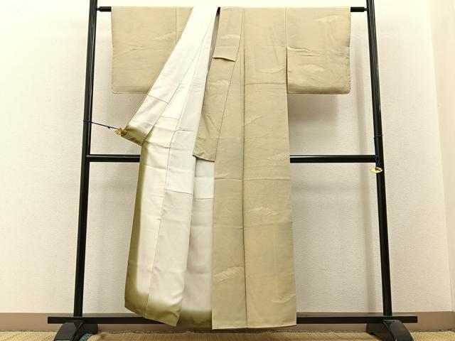 平和屋着物■上質な小紋 地紋起こし 流水文 暈し染め 正絹 逸品 BAAW9732hj