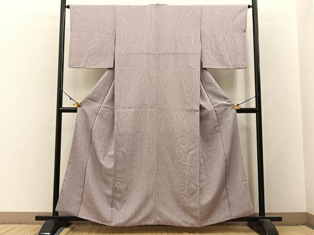 平和屋着物■上質な小紋 杢目文様 鬼しぼ縮緬 正絹 逸品 BAAW9780hj