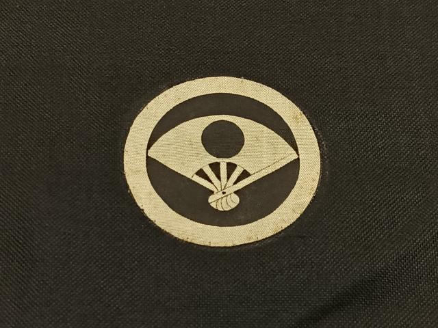 平和屋着物■男性 黒紋付 紬地 正絹 逸品 BAAW9782hj