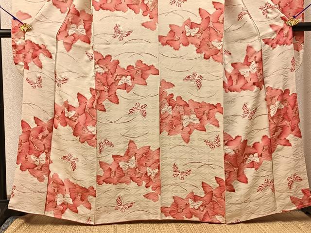 平和屋着物■豪華振袖 舞蝶文 金彩 正絹 逸品 BAAW9784hj