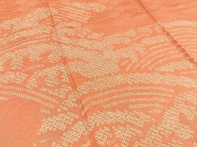平和屋着物■訪問着 絞り 立波文 正絹 逸品 BAAW9787hj