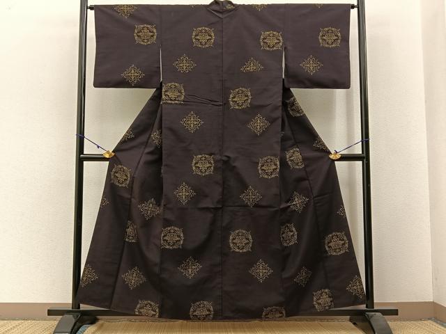 平和屋着物■上質な紬 吉祥文 三越扱い 正絹 逸品 BAAW9793hj