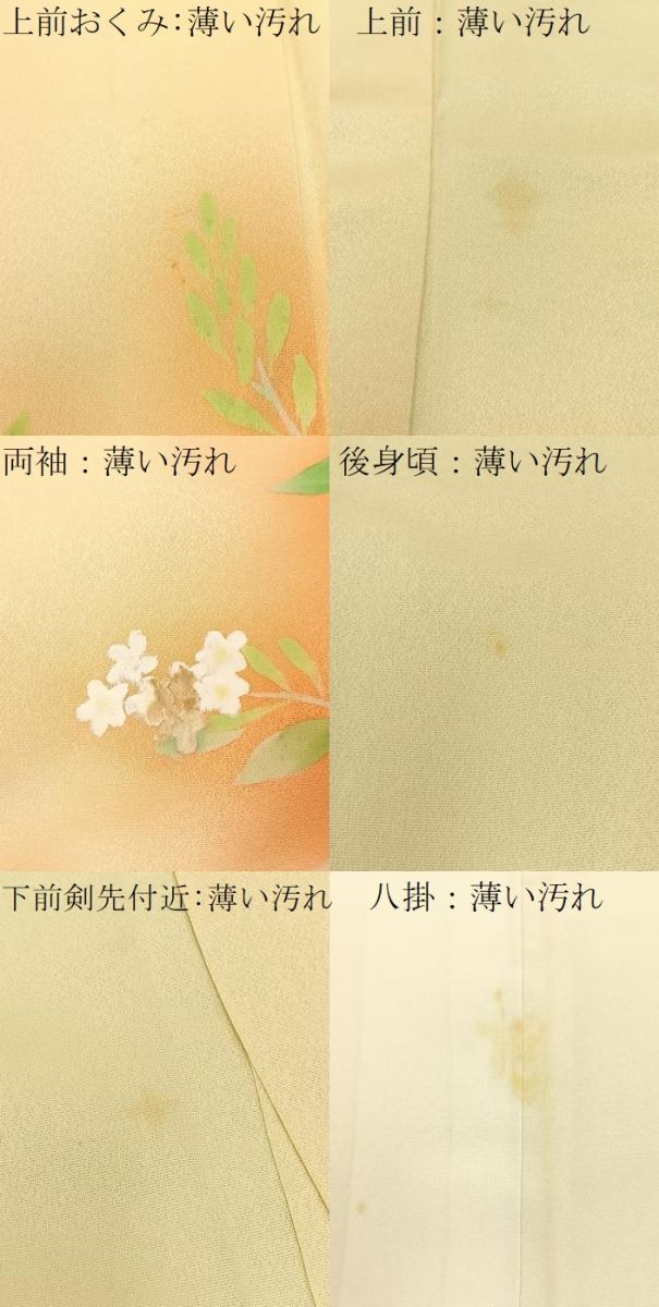 平和屋着物■訪問着 手描き 草花文 暈し染め 正絹 逸品 BAAW9800hj