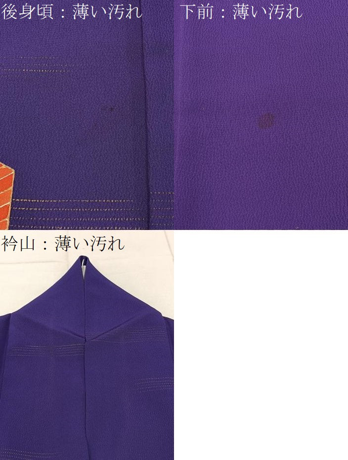 平和屋着物■訪問着 駒刺繍 亀甲若松葉文 金彩 ロング丈 正絹 逸品 BAAW9802hj