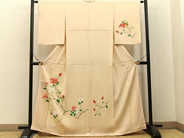 平和屋着物■訪問着 友禅 枝花文 正絹 逸品 BAAW9814hj
