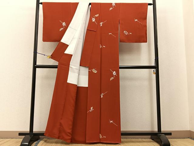 平和屋着物■上質な小紋 簪 櫛 正絹 逸品 BAAW9834hj