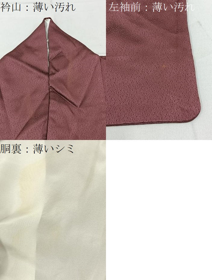 平和屋着物■上質な色無地 蘇芳香色 正絹 逸品 BAAW9841hj