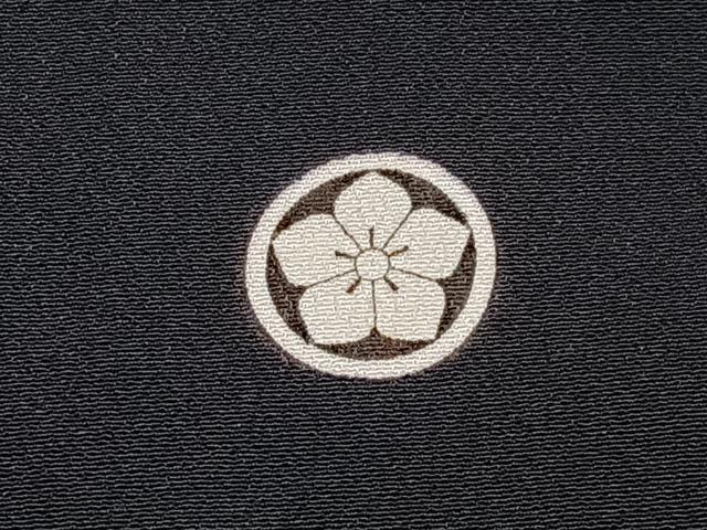 平和屋着物■豪華黒留袖 刺繍 尾長鳥枝花文 金彩 正絹 逸品 BAAW9842hj