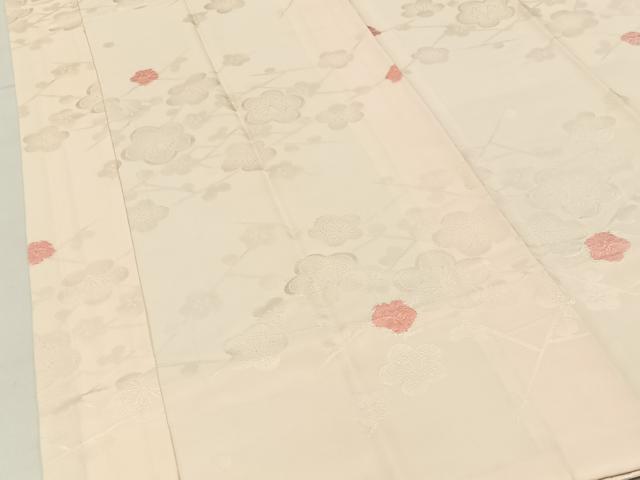 平和屋着物■長襦袢 袷 絞り 枝梅文 半衿刺繍 正絹 逸品 BAAW9850hj