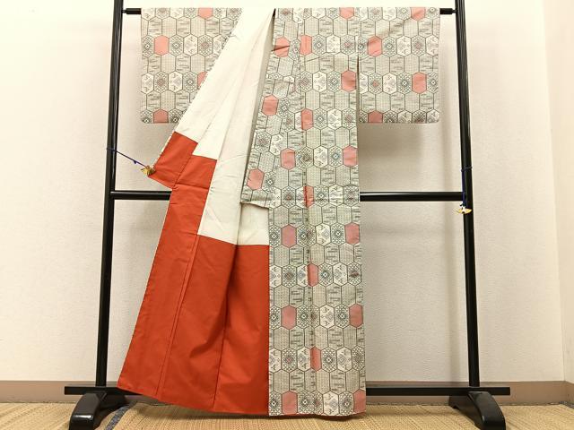 平和屋着物■本場村山大島紬 琉球絣文様 正絹 逸品 BAAW9853hj