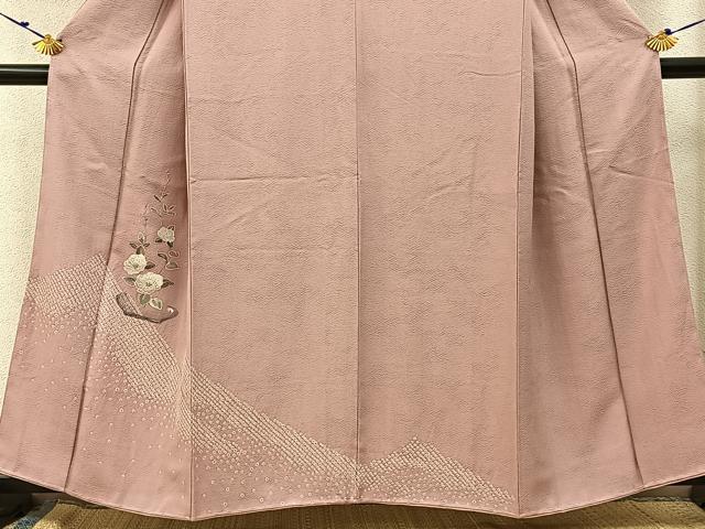 平和屋着物■中国三大刺繍 スワトウ刺繍 訪問着 絞り 飾花文 正絹 逸品 未使用 BAAW9866hj